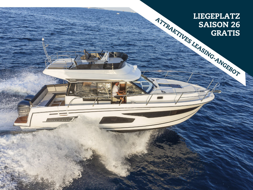 Jeanneau Merry Fisher 1095 Fly Serie 2 NEU an Lager 3 Kabinen - Bodenseezulassung - 2x250PS Motoren 