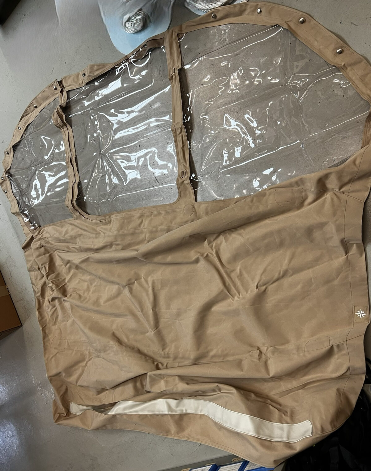 Verdeckdach Jeanneau Runaboat 755, braunbeige 