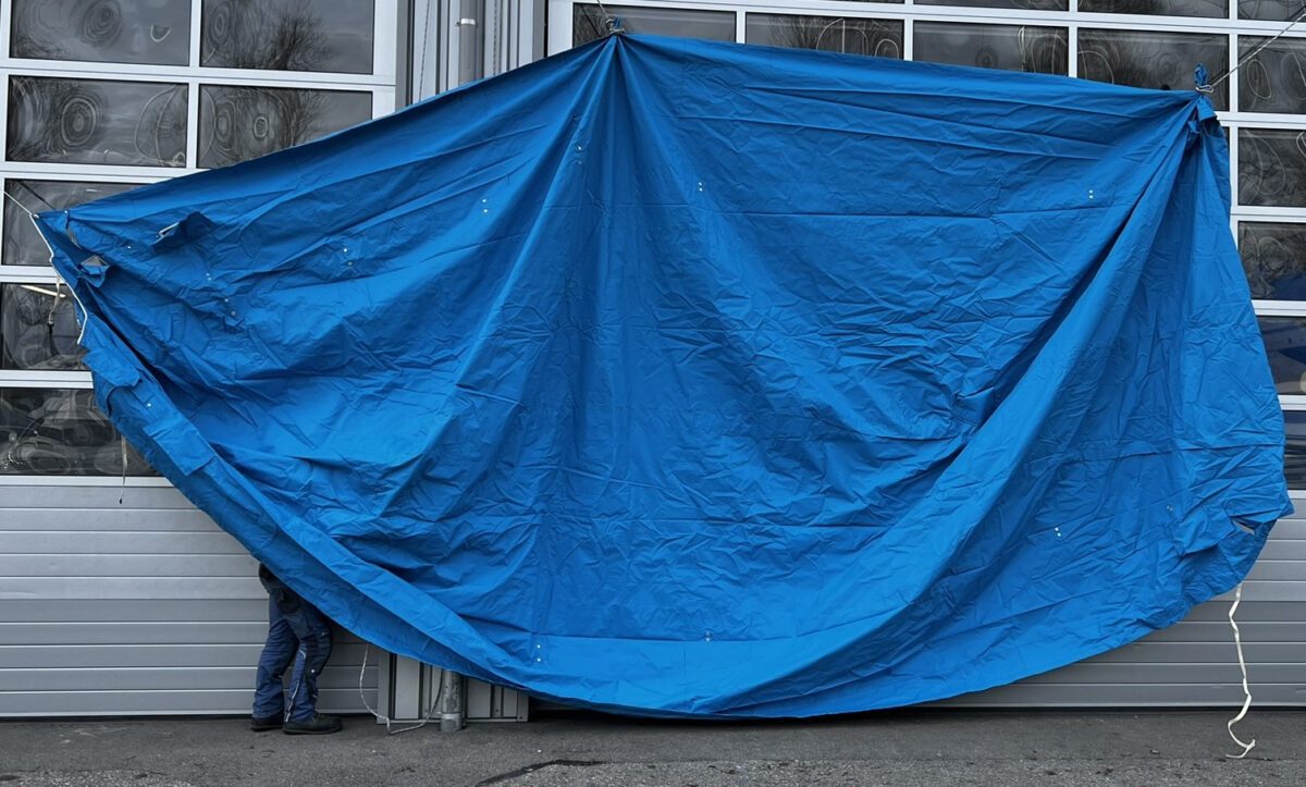 Persenning Jeanneau Leader 705, blau 