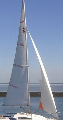 Grosstuch Jeanneau Sun Fast 20, weiss 