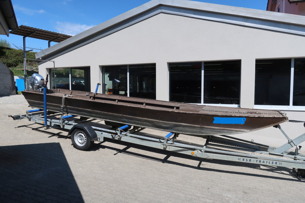 Honda Alu/Holz Fährboot Forster Diessenhofen 7m